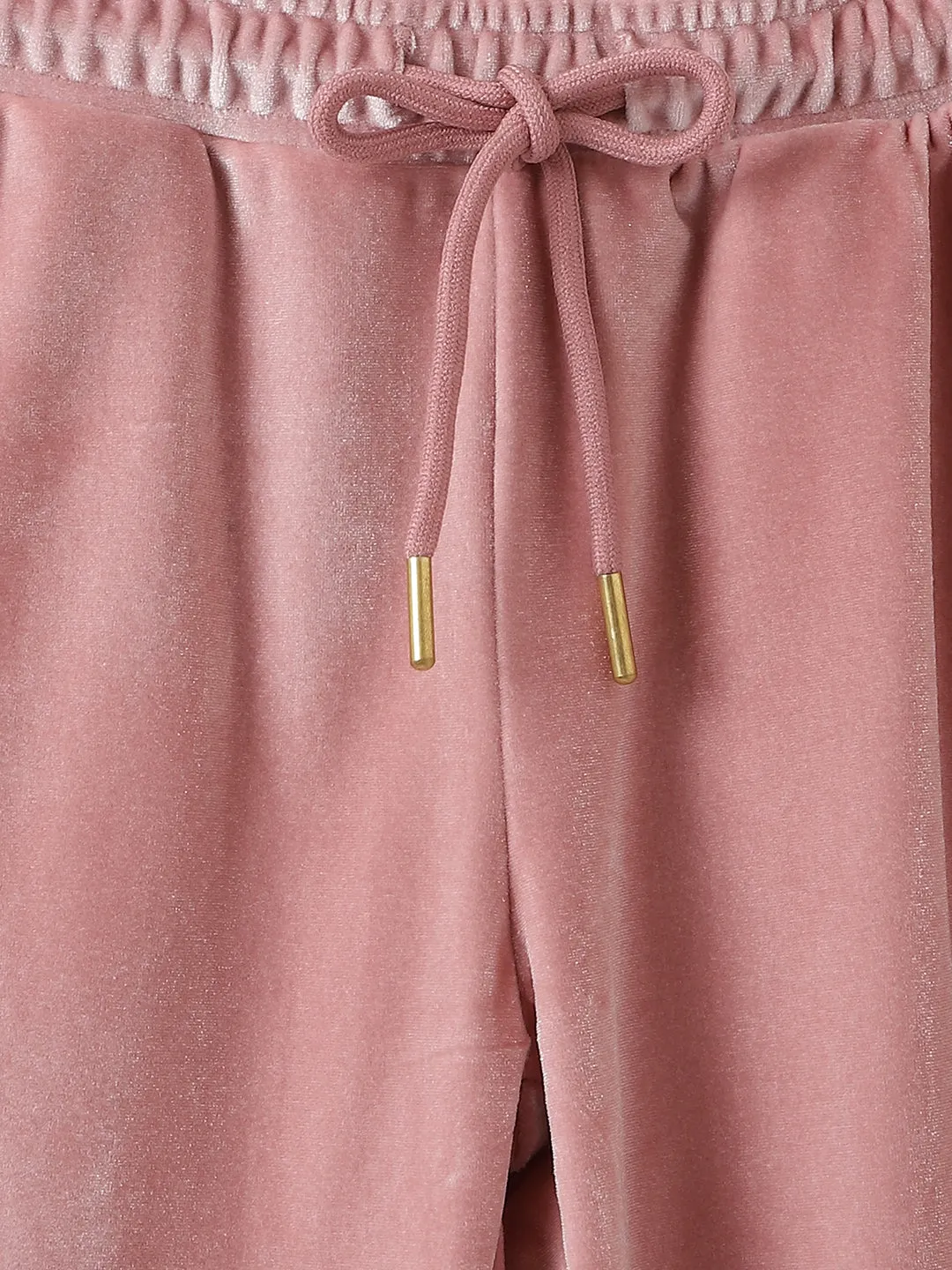 Elle Girls Pink Solid Relaxed Fit Joggers Style Sweatpant