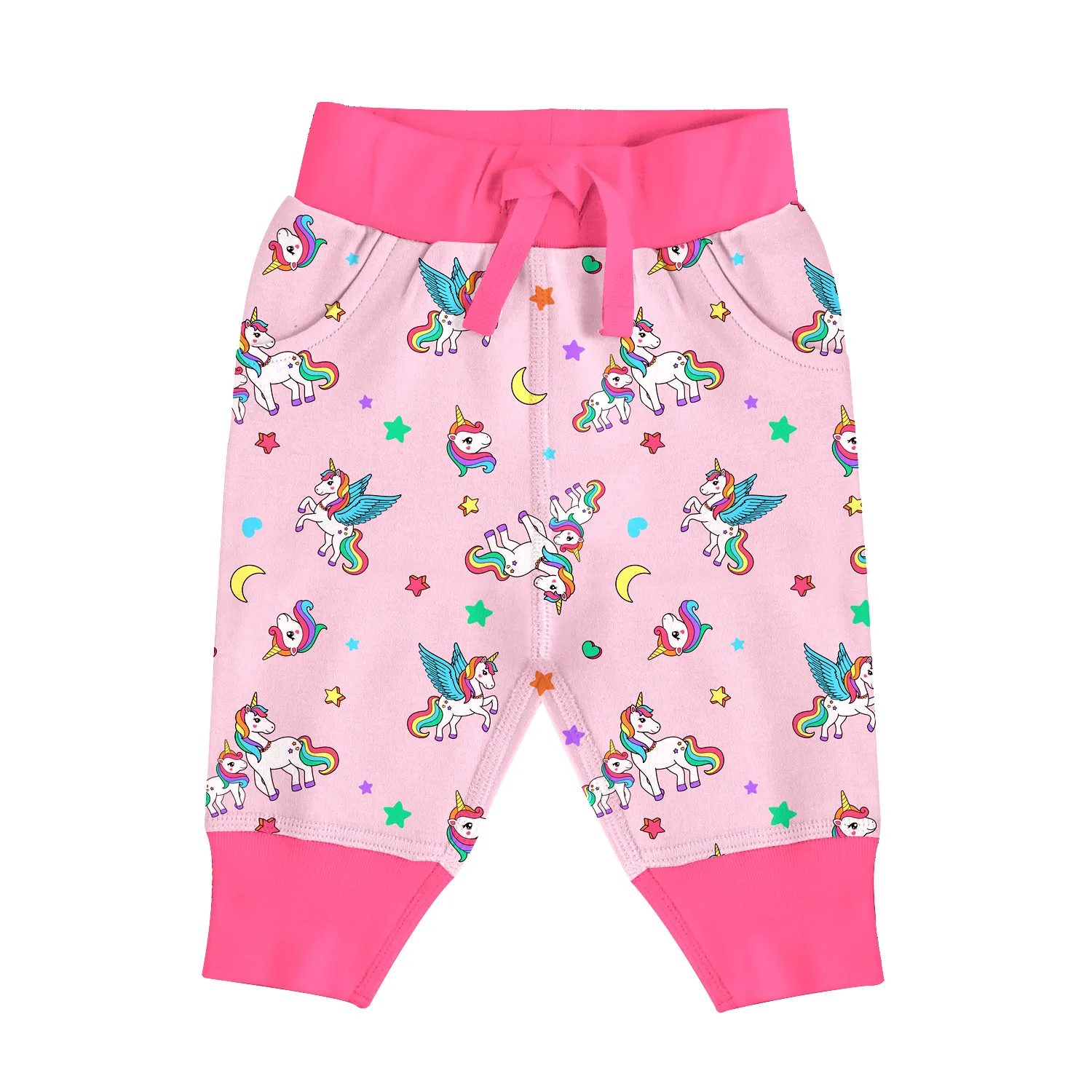 Endanzoo Organic Cuff Pant - Rainbow Unicorns