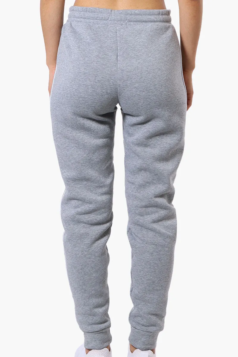 Fahrenheit Tie Waist Side Piping Joggers - Grey