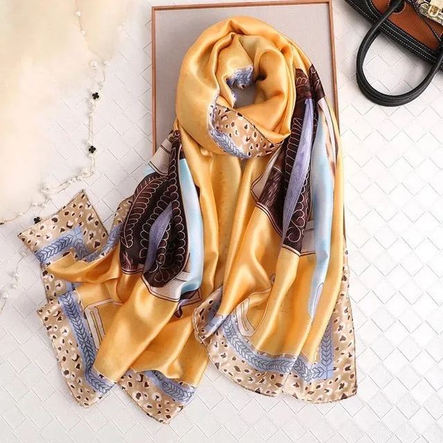 Fashion Silk Scarf Printed Bandana Shawl #LZ131