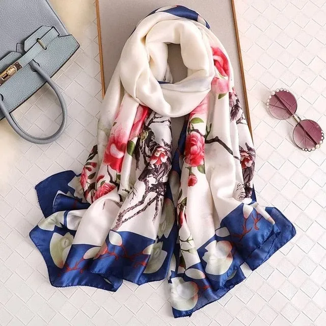 Fashion Silk Scarf Printed Bandana Shawl #LZ131