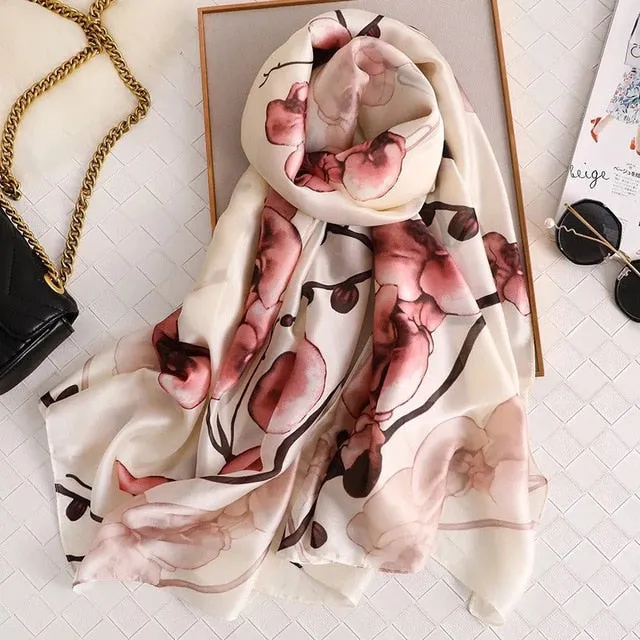 Fashion Silk Scarf Printed Bandana Shawl #LZ131