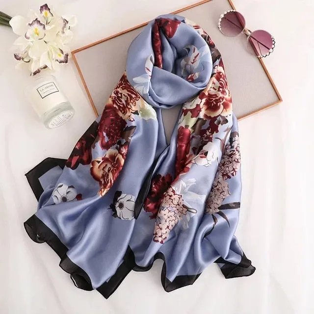 Fashion Silk Scarf Printed Bandana Shawl #LZ131