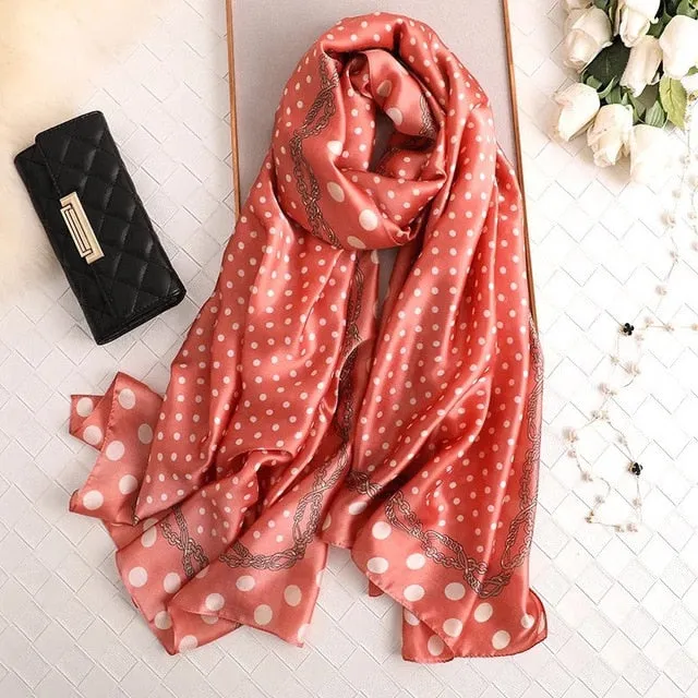 Fashion Silk Scarf Printed Bandana Shawl #LZ242