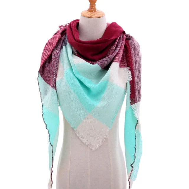 Fashion Winter Silk Scarf Printed Bandana Shawl #FS-1