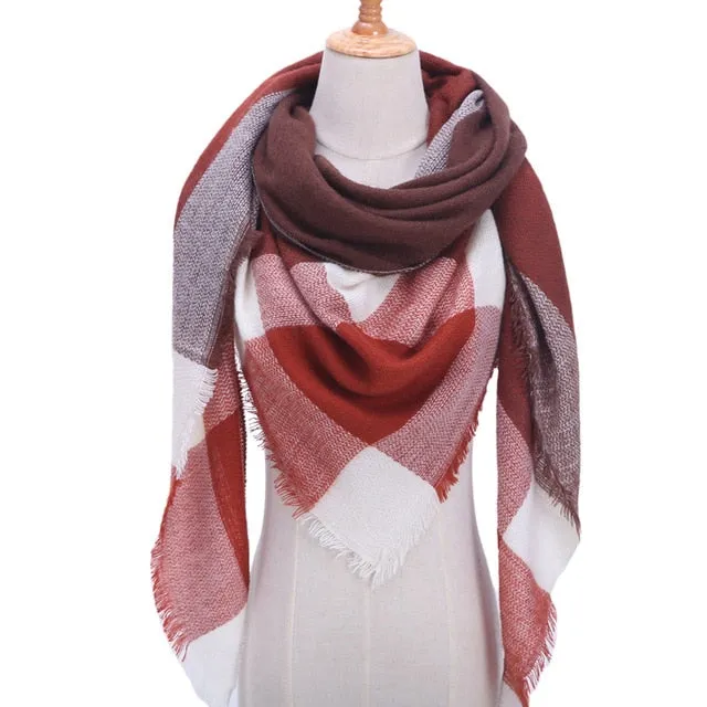 Fashion Winter Silk Scarf Printed Bandana Shawl #FS-1