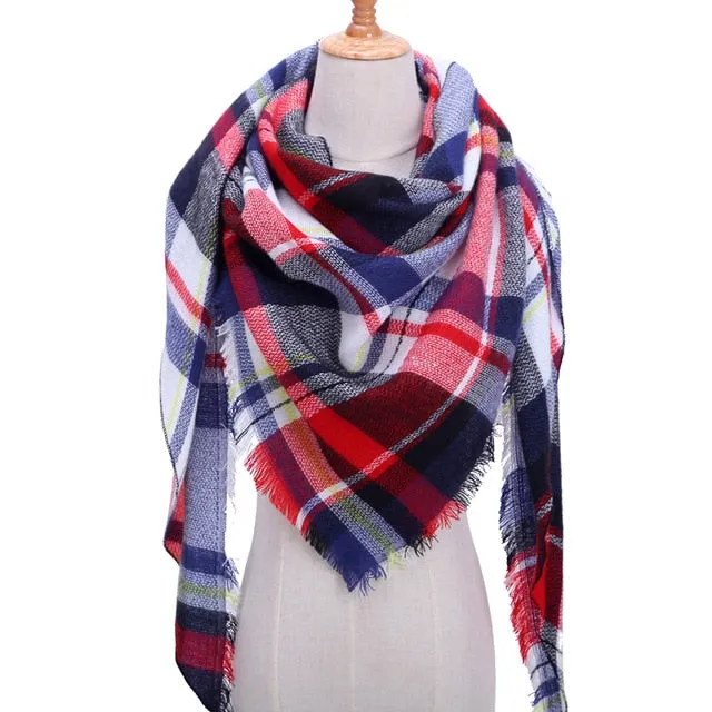 Fashion Winter Silk Scarf Printed Bandana Shawl #FS-1