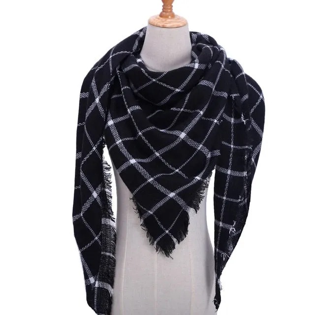 Fashion Winter Silk Scarf Printed Bandana Shawl #FS-1