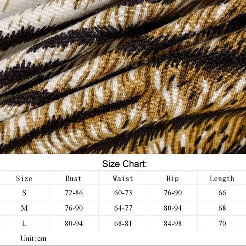 FashionSierra - Women Ladies Leopard Printed Sleeveless Short Mini Dress Evening Party Beach Bodycon Slim Fit Dresses Sundress