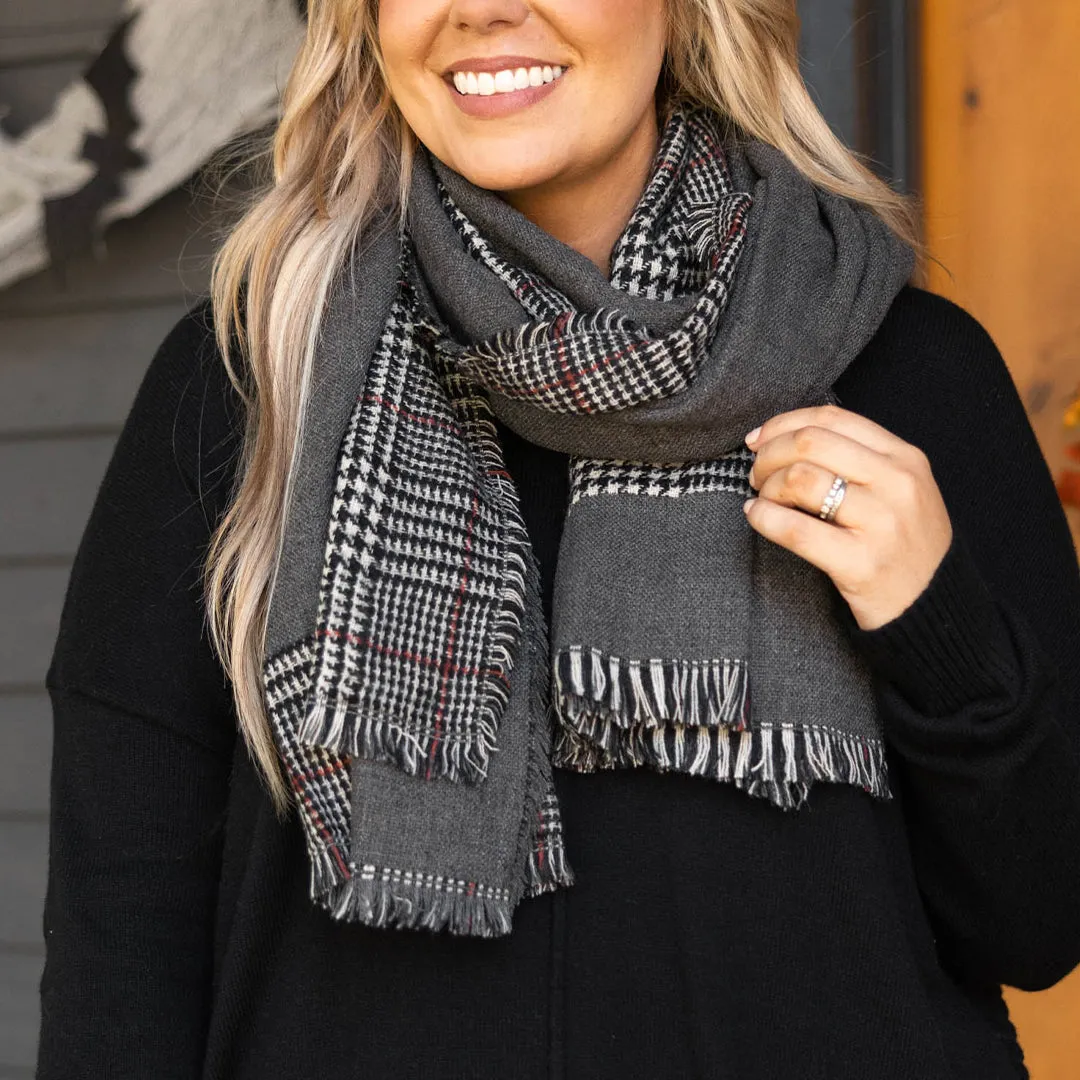 Fireside Kisses Scarf, Charcoal