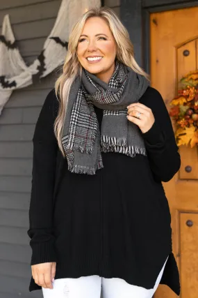 Fireside Kisses Scarf, Charcoal