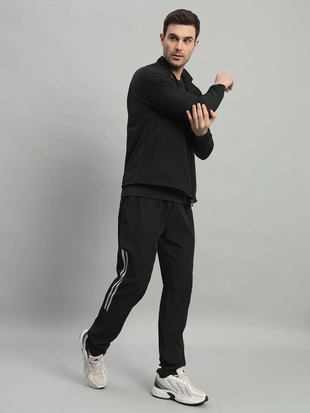 FITINC Sports Track Jacket for Men - Black