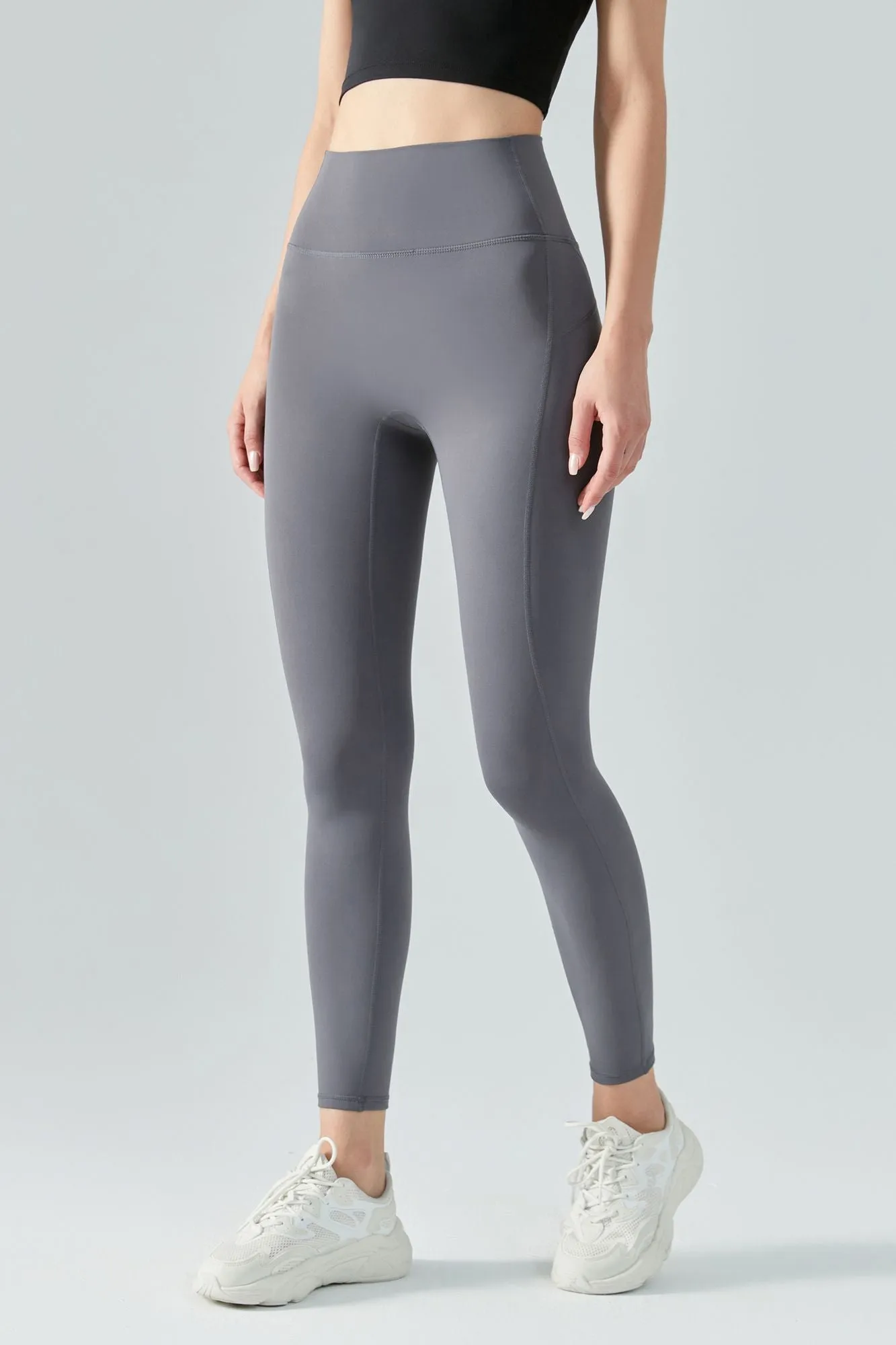 Fleece Lined No Front Seam Workout Leggings