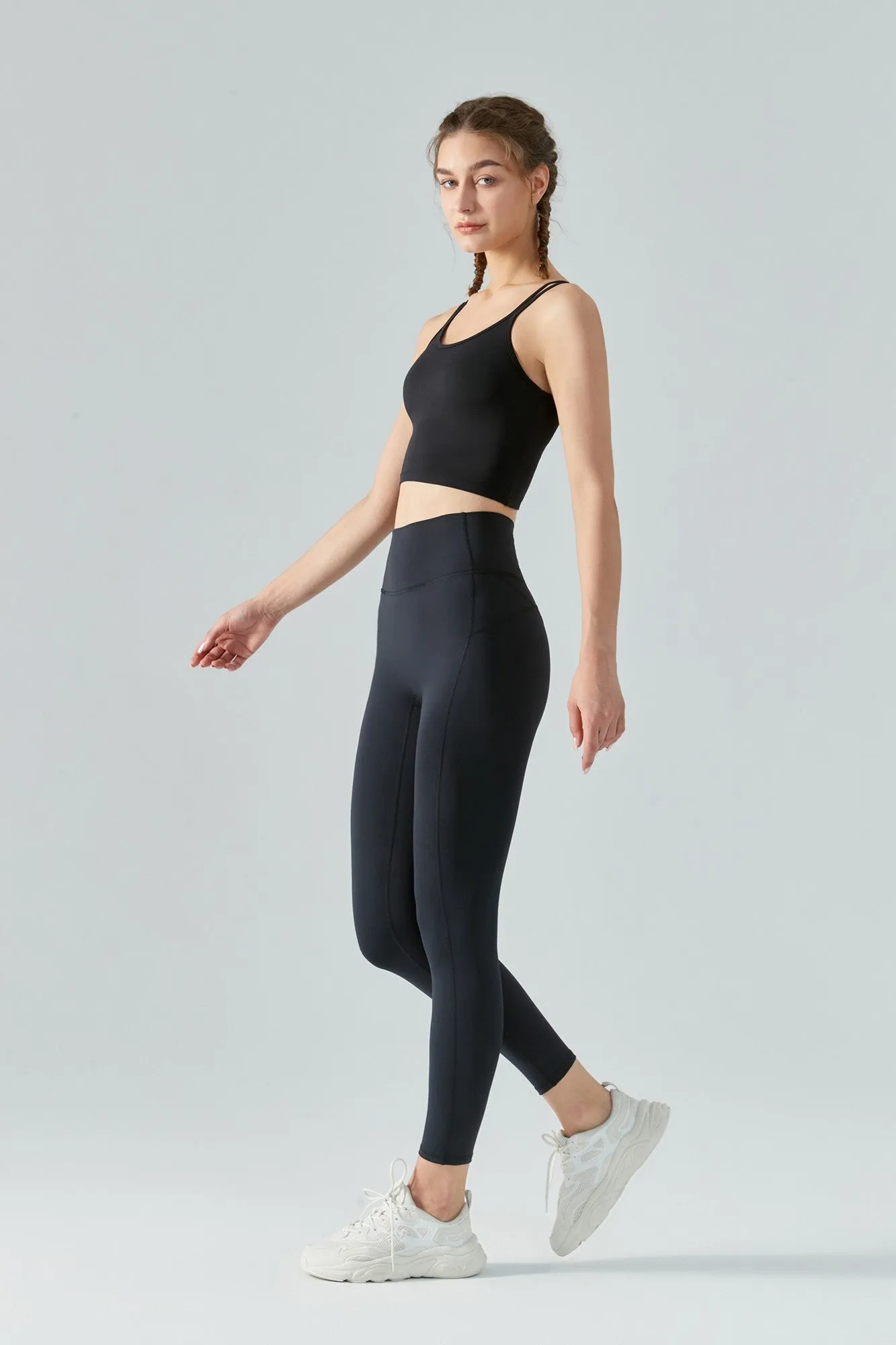 Fleece Lined No Front Seam Workout Leggings