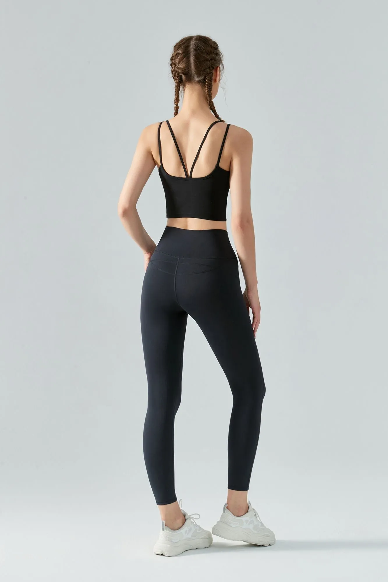 Fleece Lined No Front Seam Workout Leggings