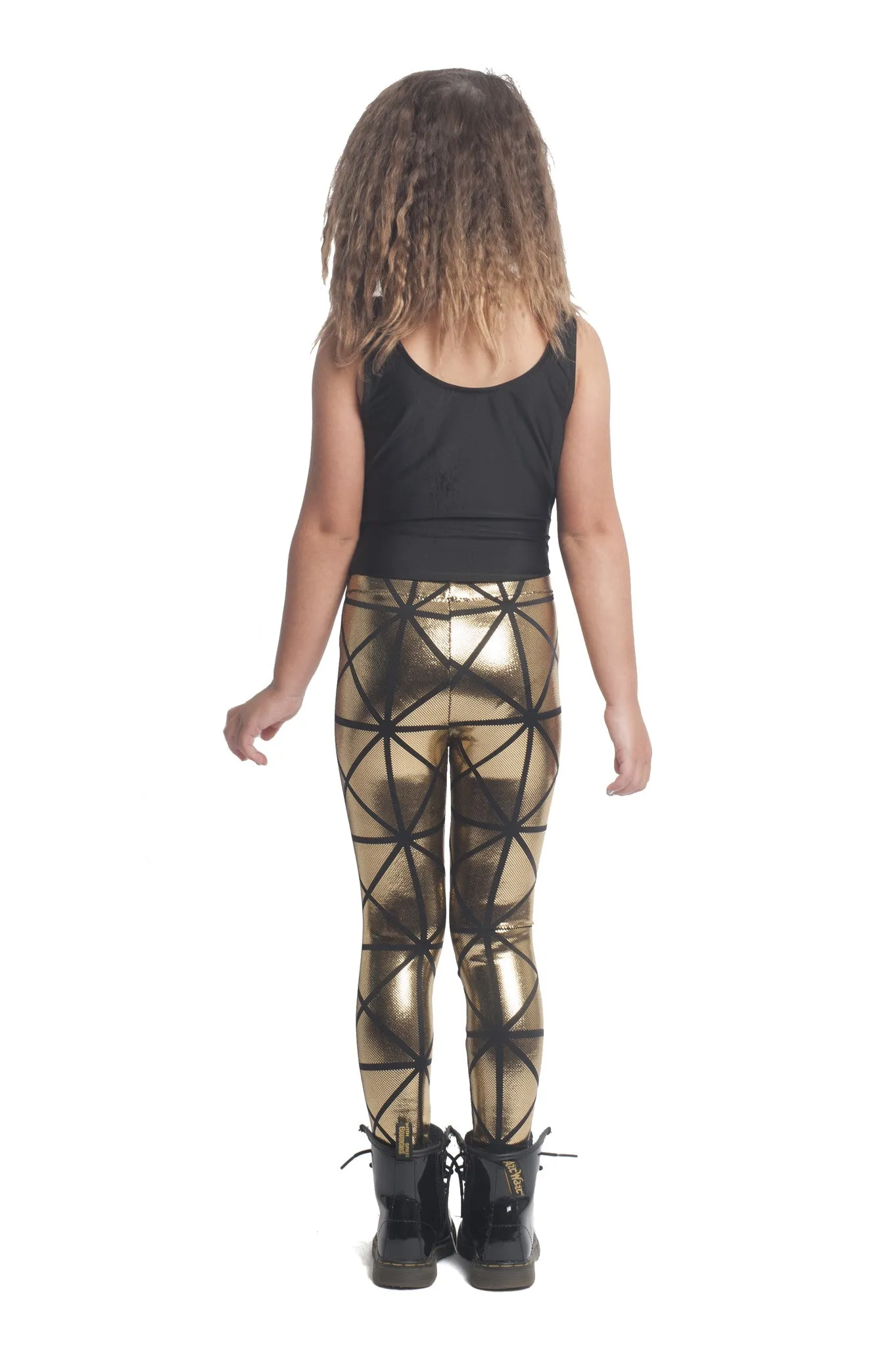 Gold Disco Kids Leggings