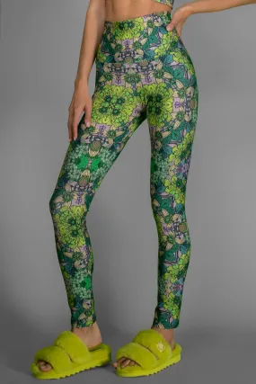 green garden leggings