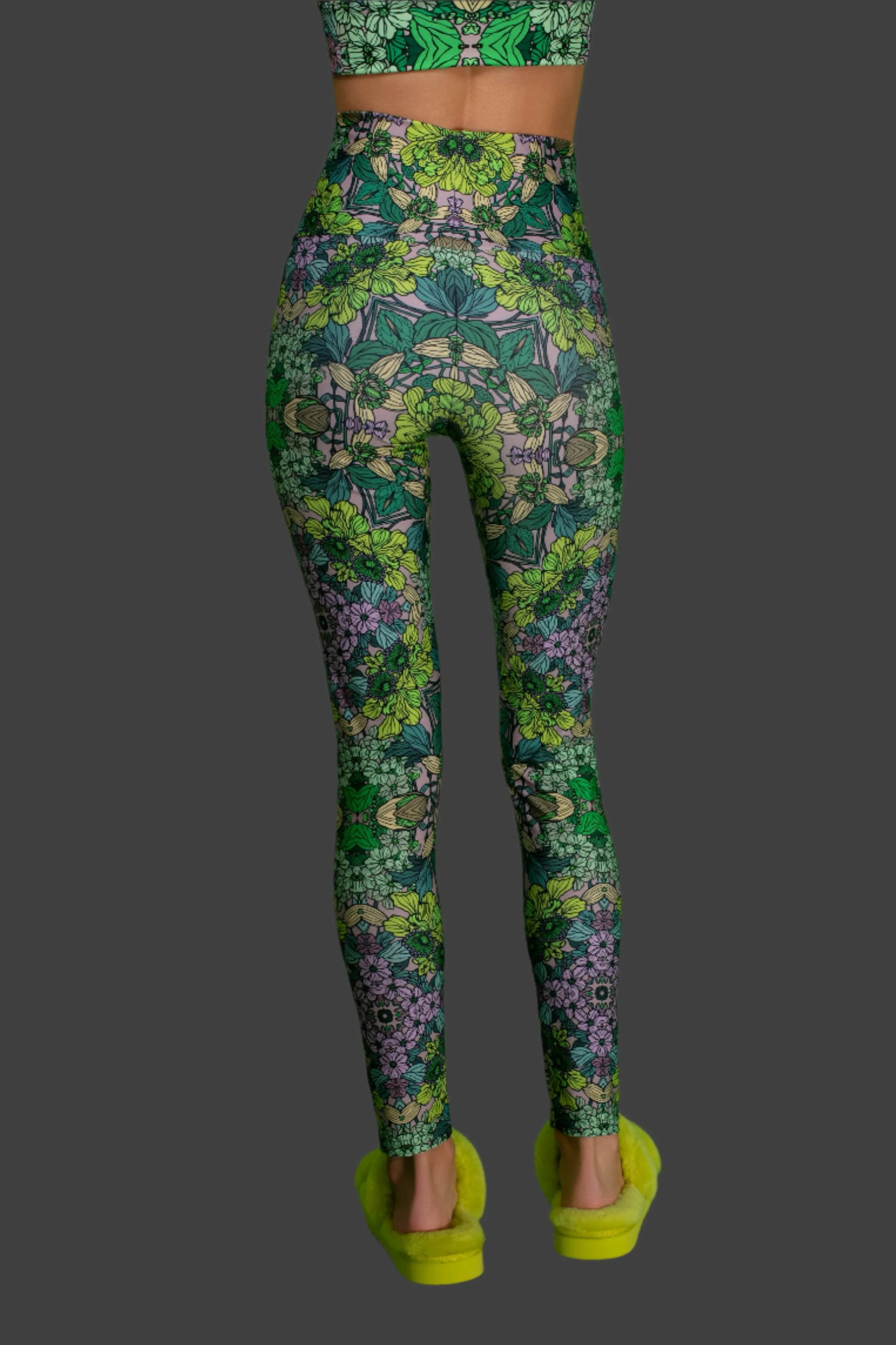 green garden leggings