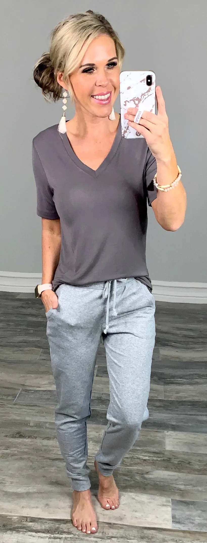 Grey Pocket Joggers