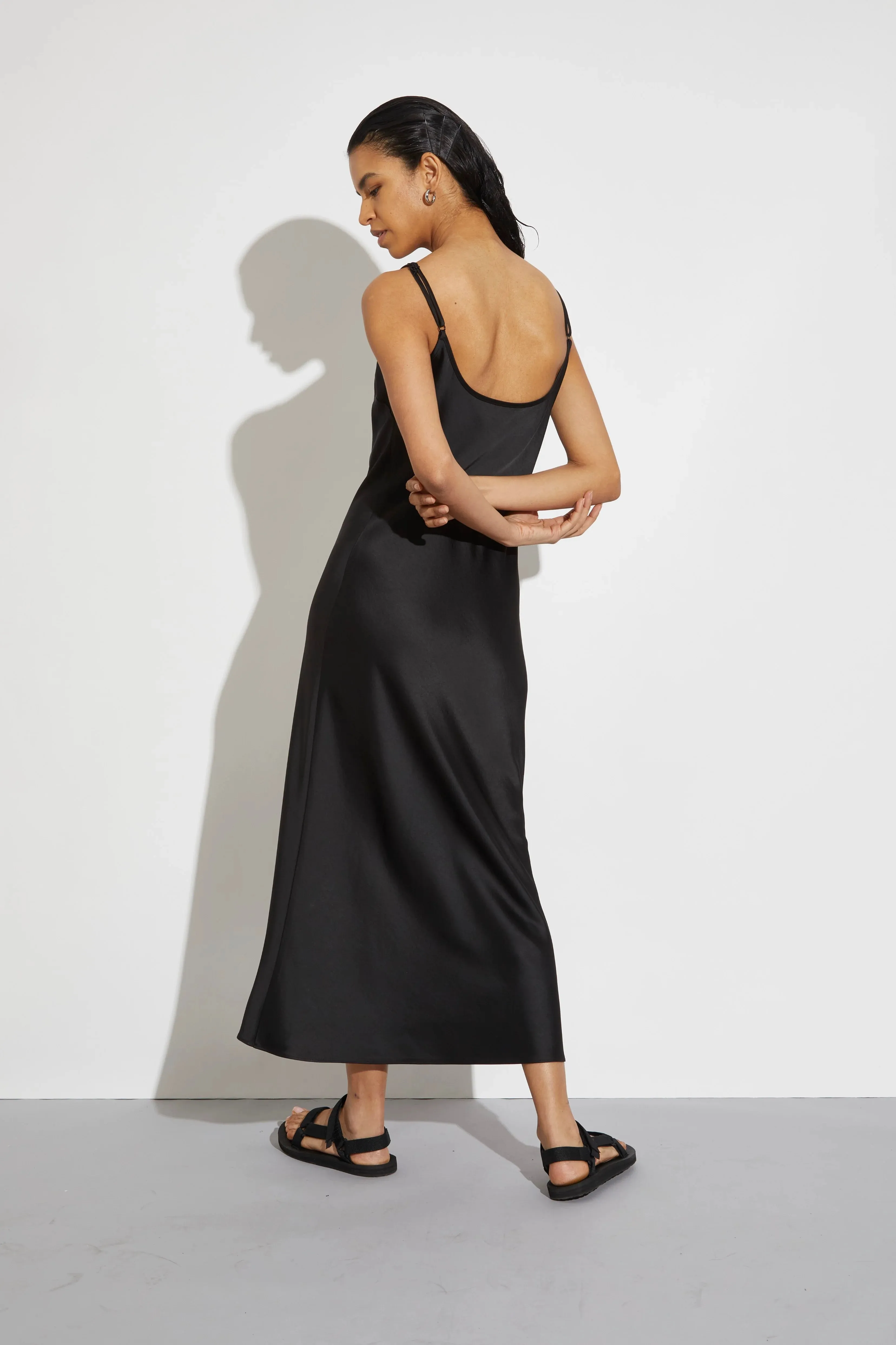 Haley Slip Dress in Black