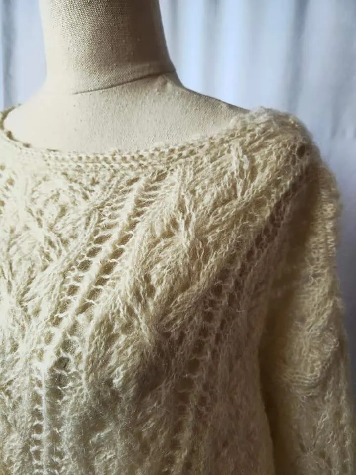 HANDKNIT MOHAIR JUMPER L