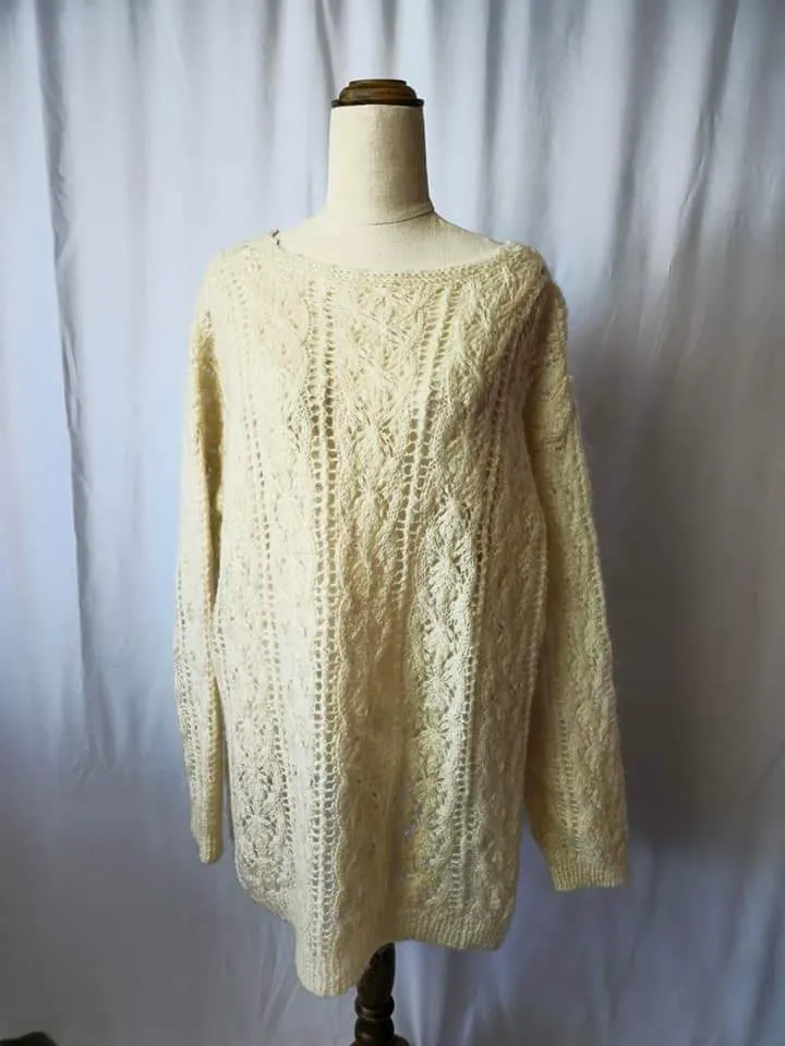 HANDKNIT MOHAIR JUMPER L