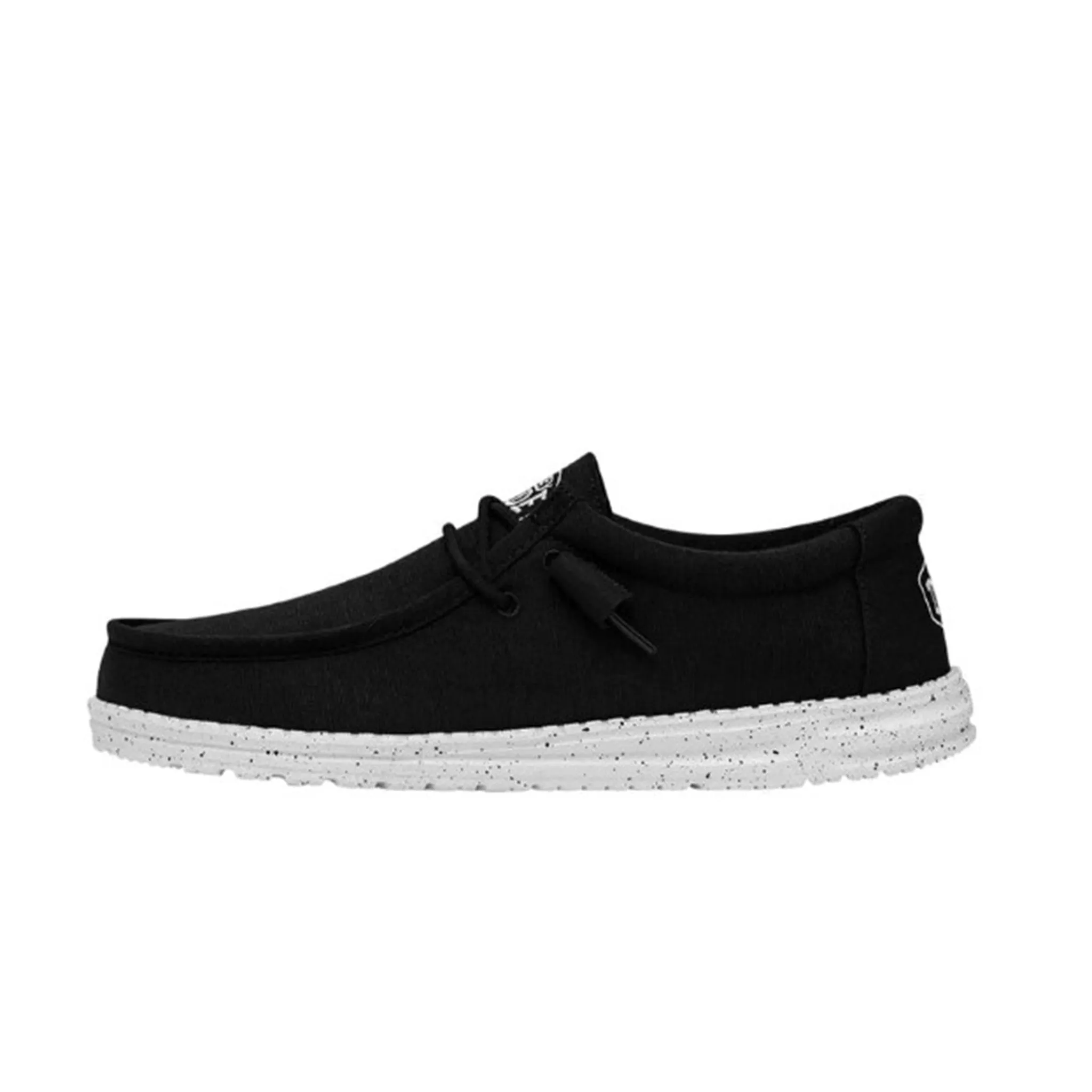 Hey Dude Men's Wally Slub Canvas Black