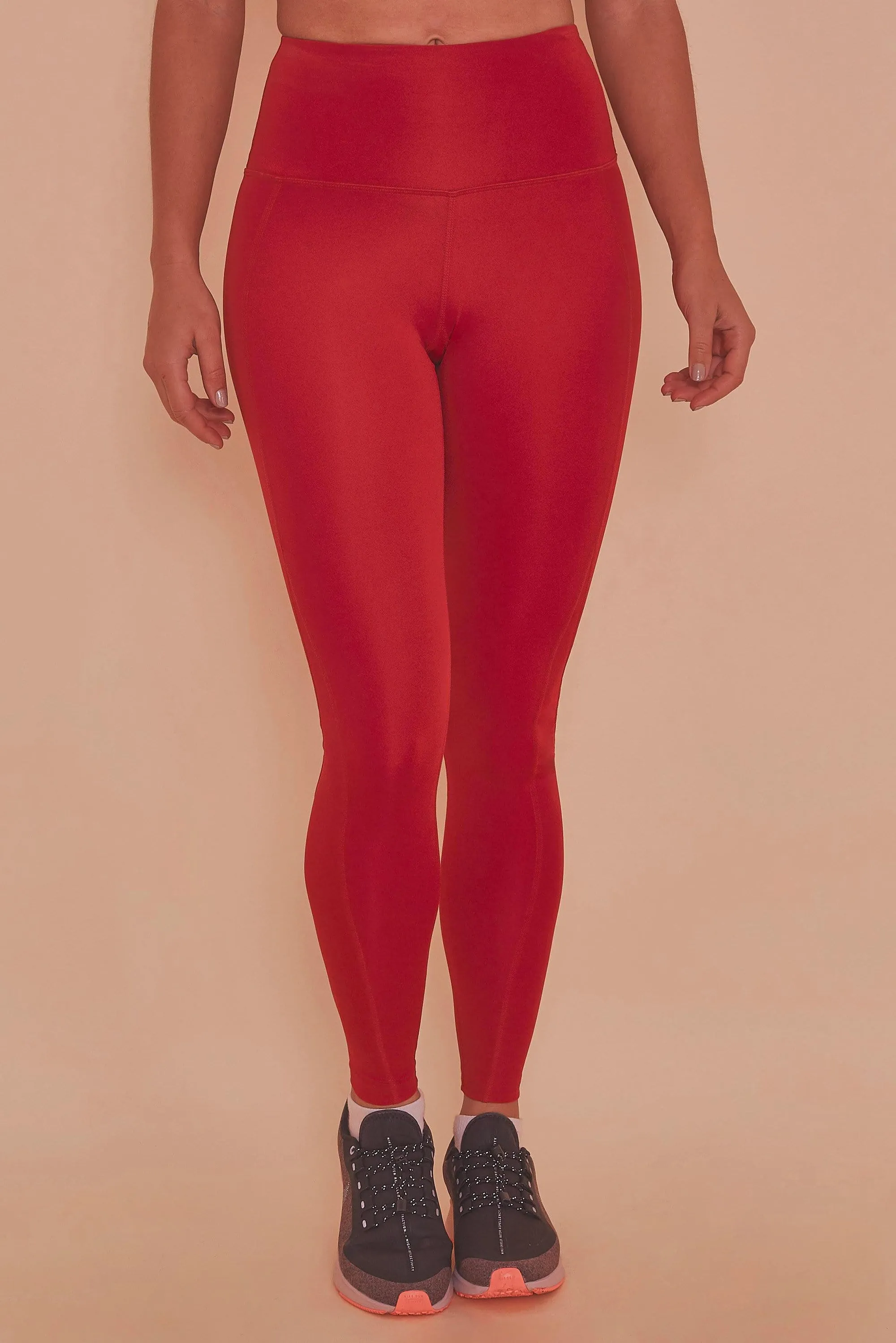 High Waist Leggings Red