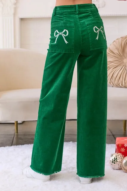 Hunter Green Corduroy Pants