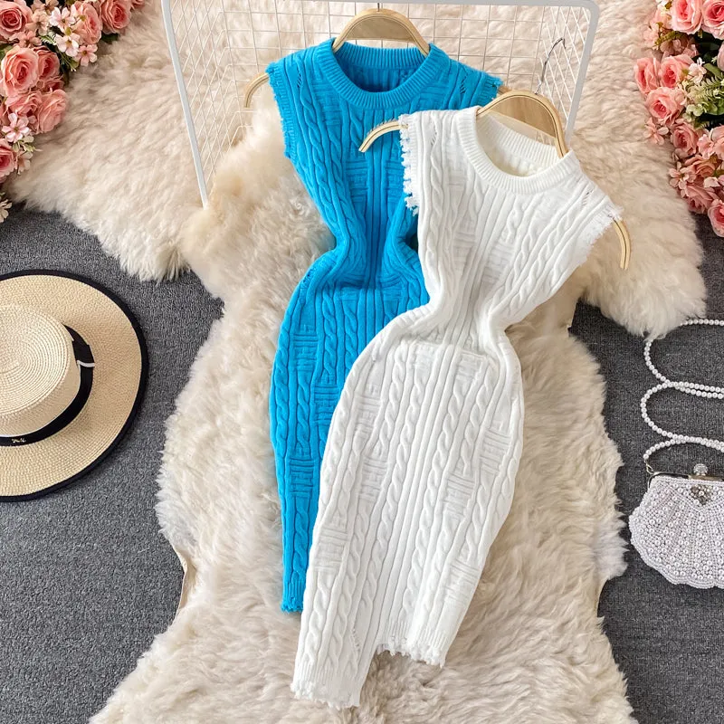 Irregular Sleeveless Vest Knitting