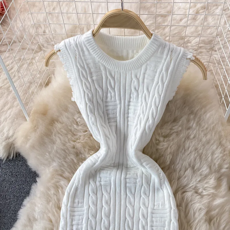 Irregular Sleeveless Vest Knitting