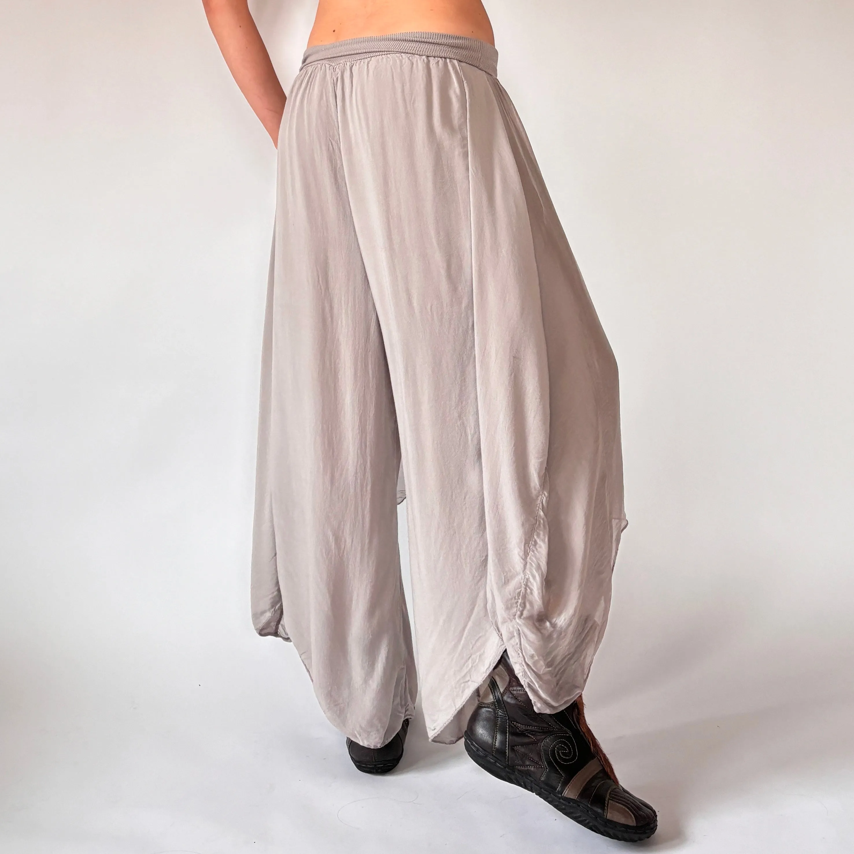 Italian Silk Slate Pants (XS/S)