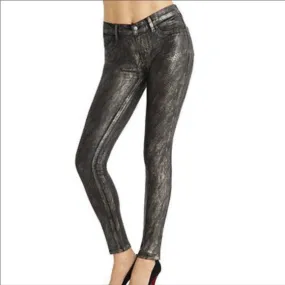 J. Brand Golden Snake Coated Leggings Jeans