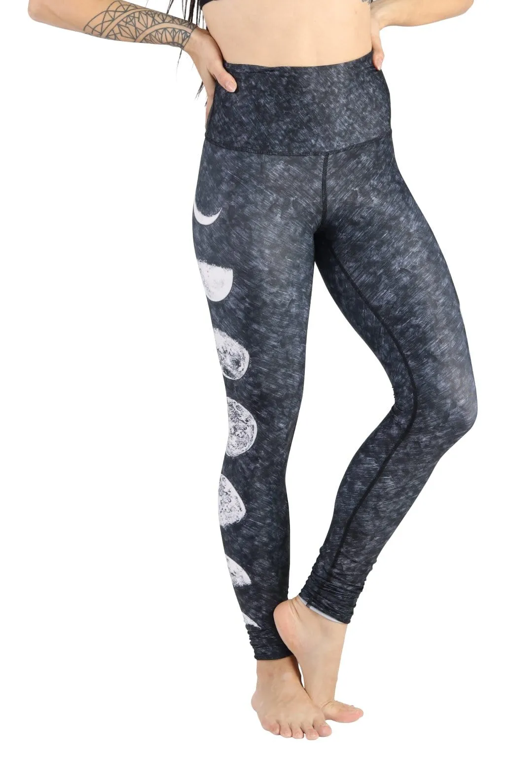 Just a Dark Moon Phase Printed Yoga Legging