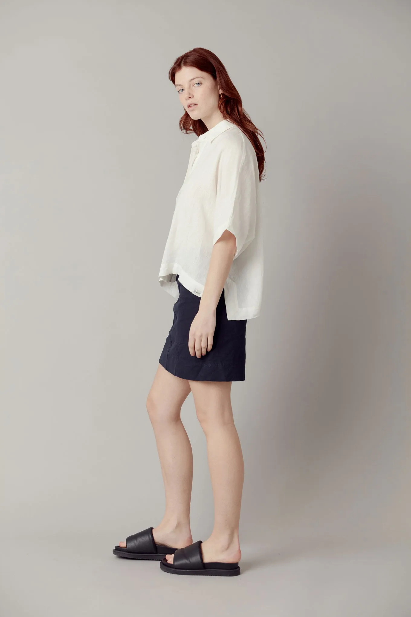 KIMONO Organic Linen Shirt - Off White