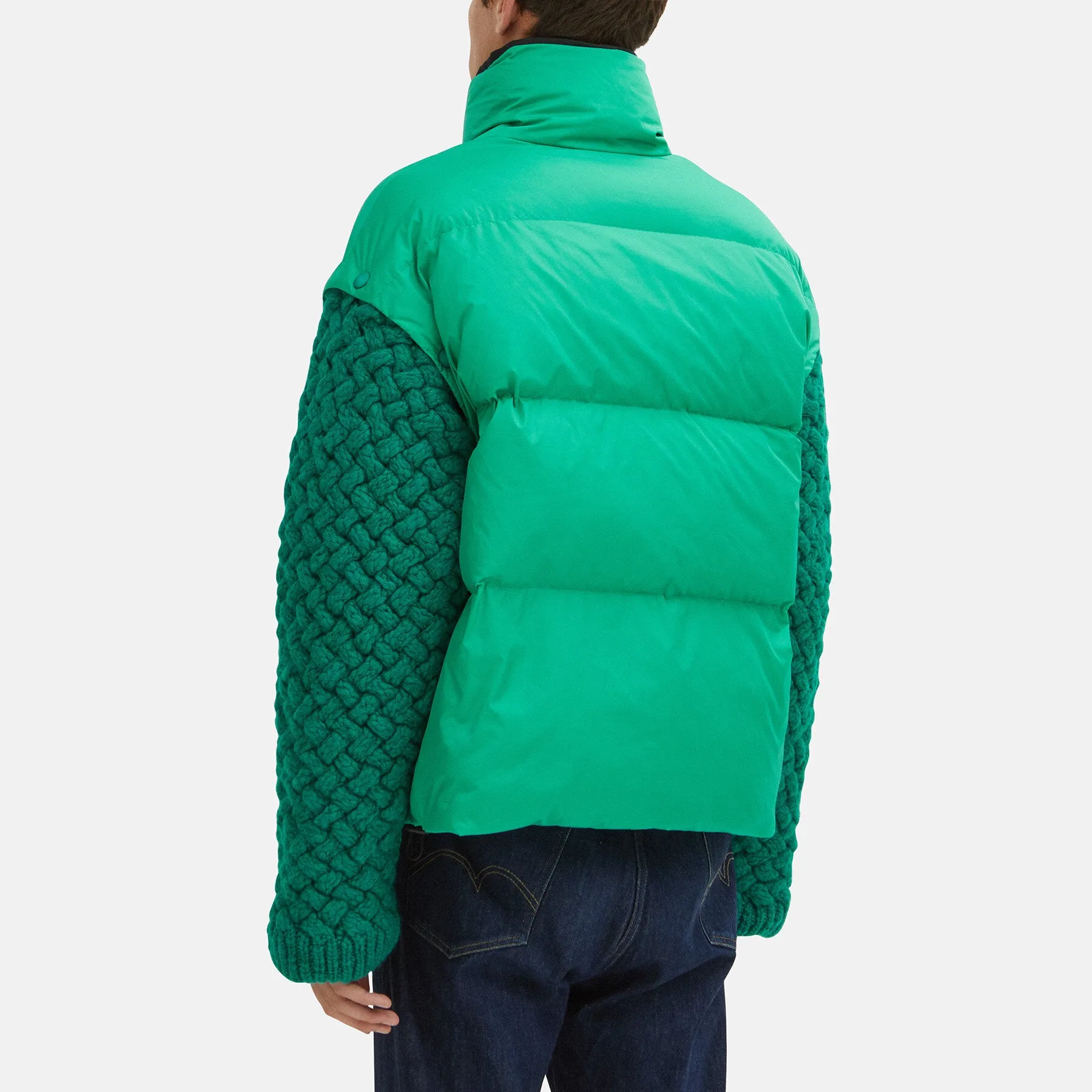 Knit Mix Puffer Jacket