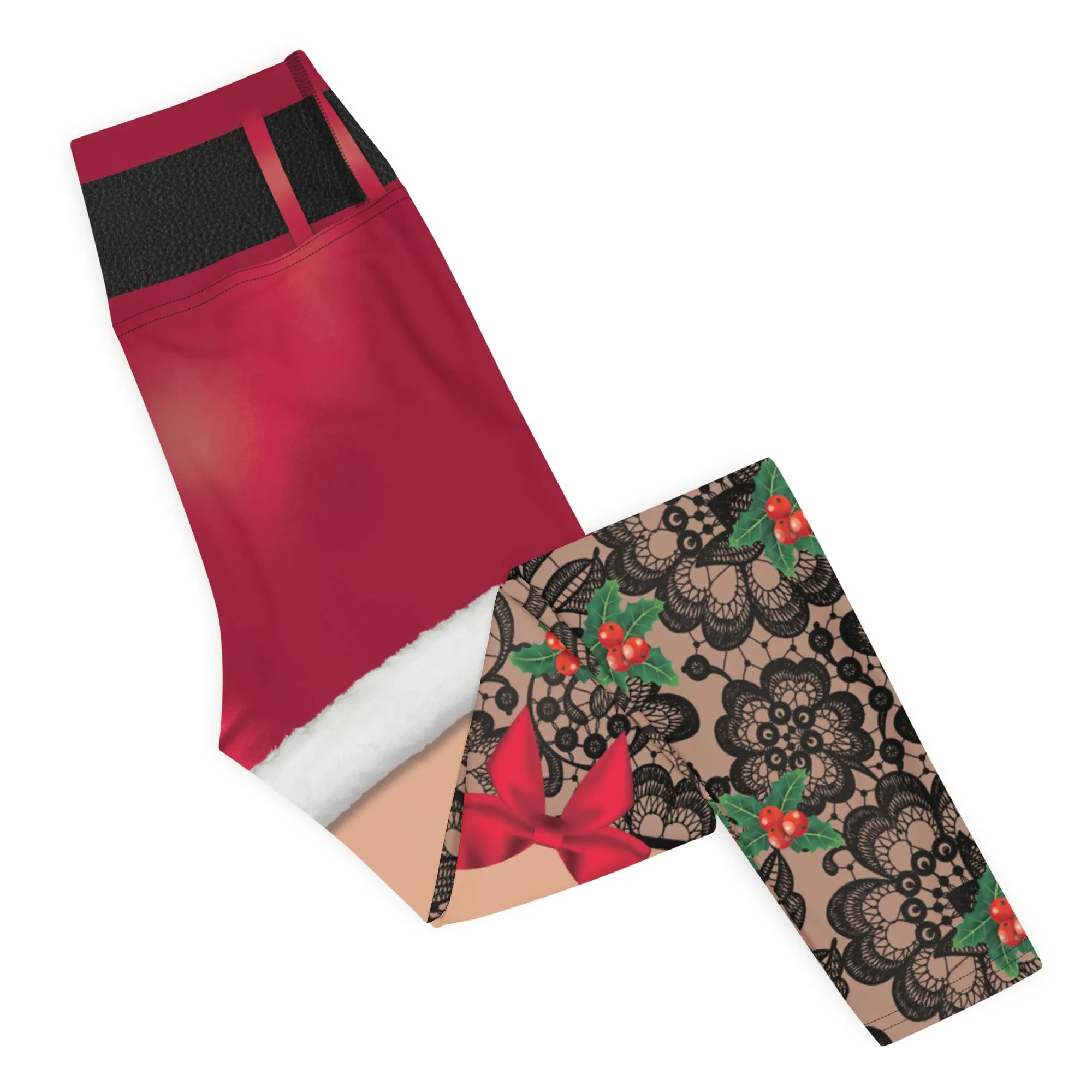 Lace Christmas Yoga Leggings