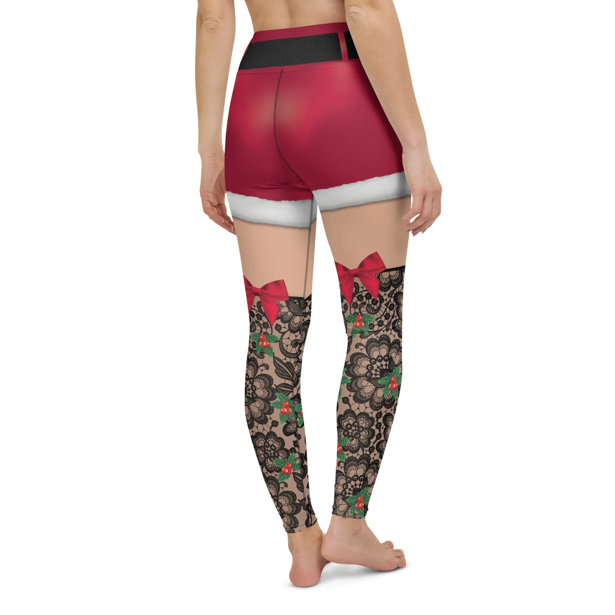 Lace Christmas Yoga Leggings