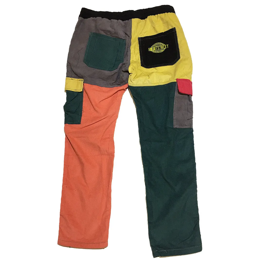 LAST ONE Color Block Corduroy Cargo Pants