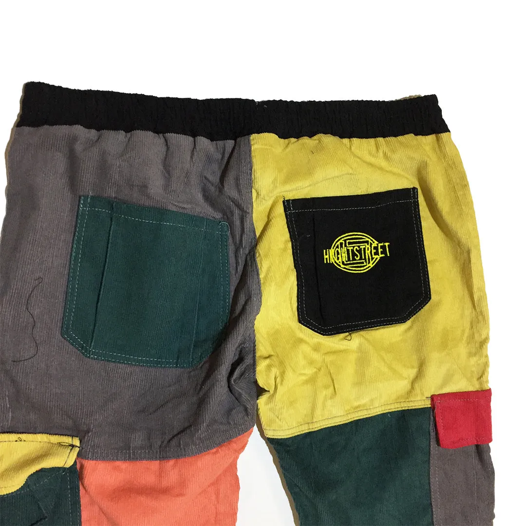 LAST ONE Color Block Corduroy Cargo Pants