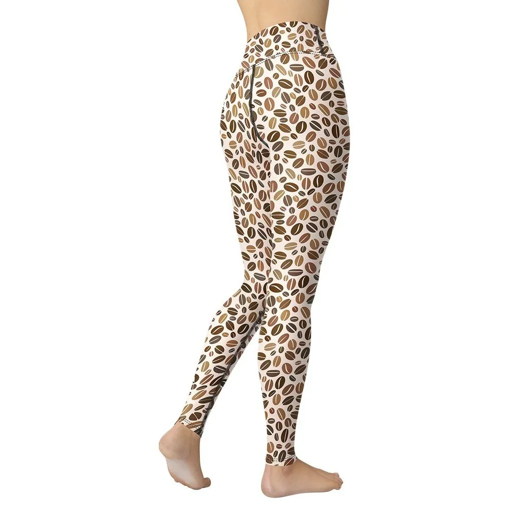 Leopard Coffee Yoga Leggings