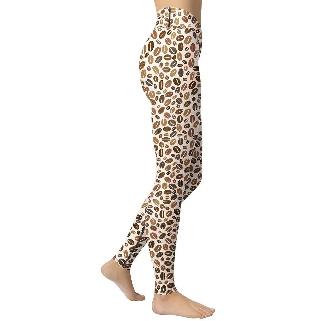 Leopard Coffee Yoga Leggings