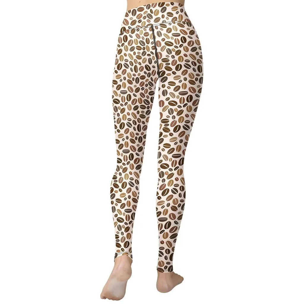 Leopard Coffee Yoga Leggings