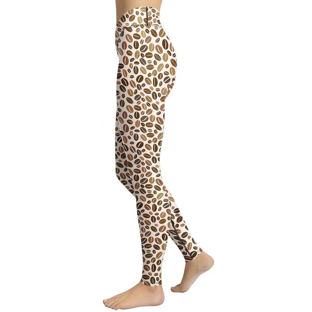 Leopard Coffee Yoga Leggings