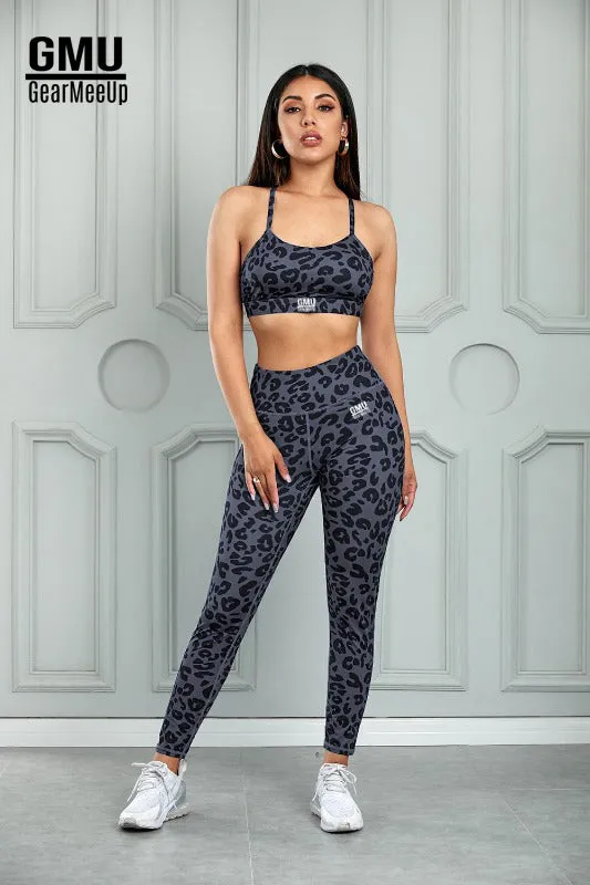 Leopard Sports Bra and Leggings Set