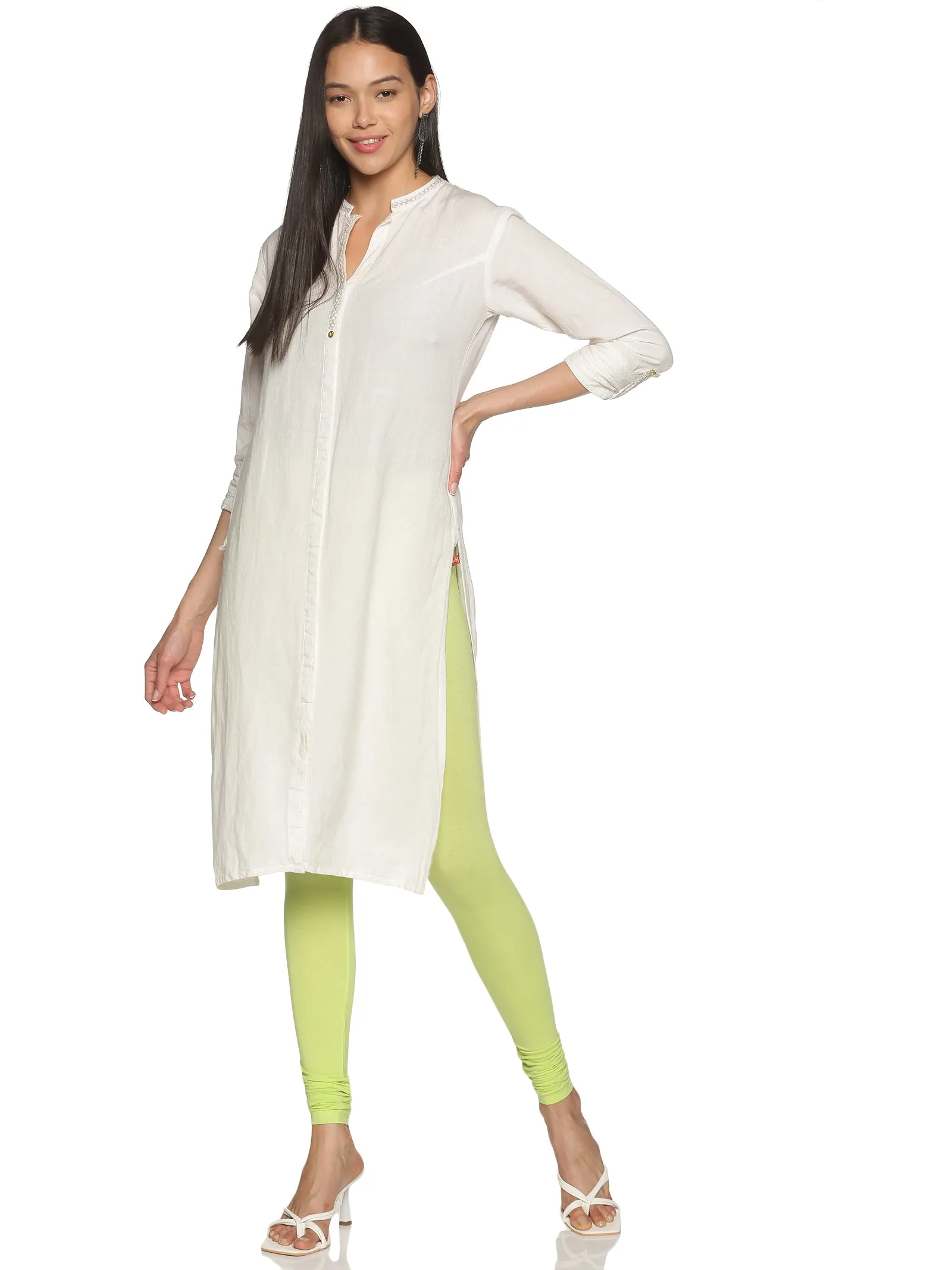 Lime green churidar