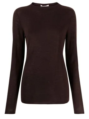 Long-sleeve wool-blend jumper