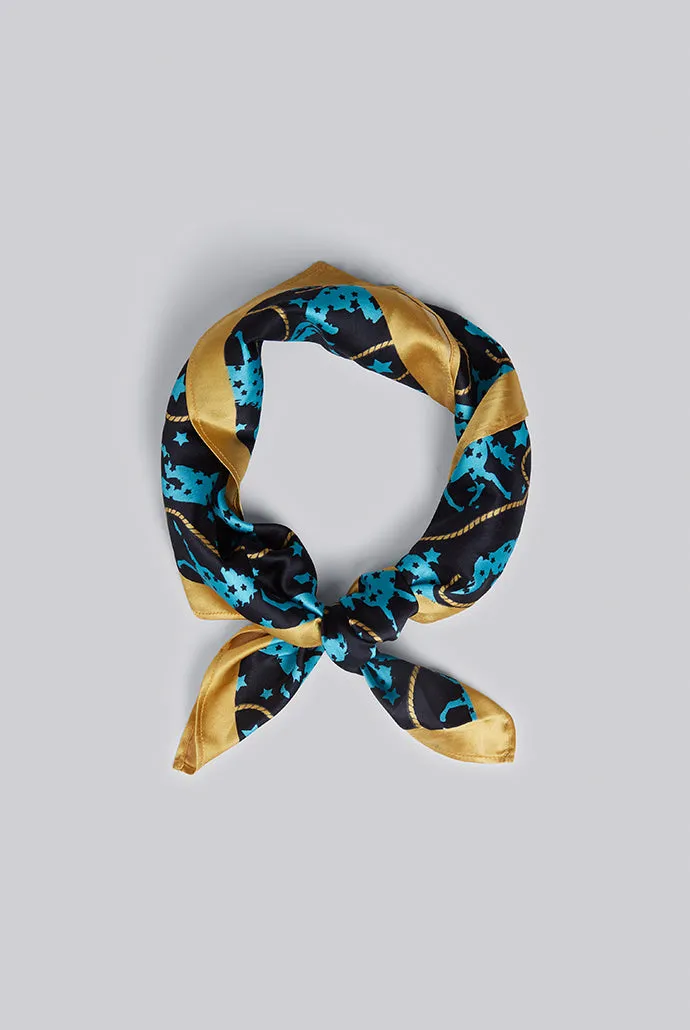 Louche Horse Scarf - Navy