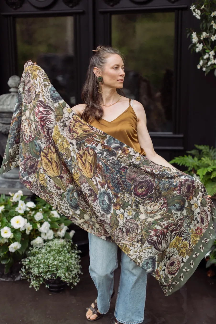 Love Grows Wild Floral Bamboo Scarf