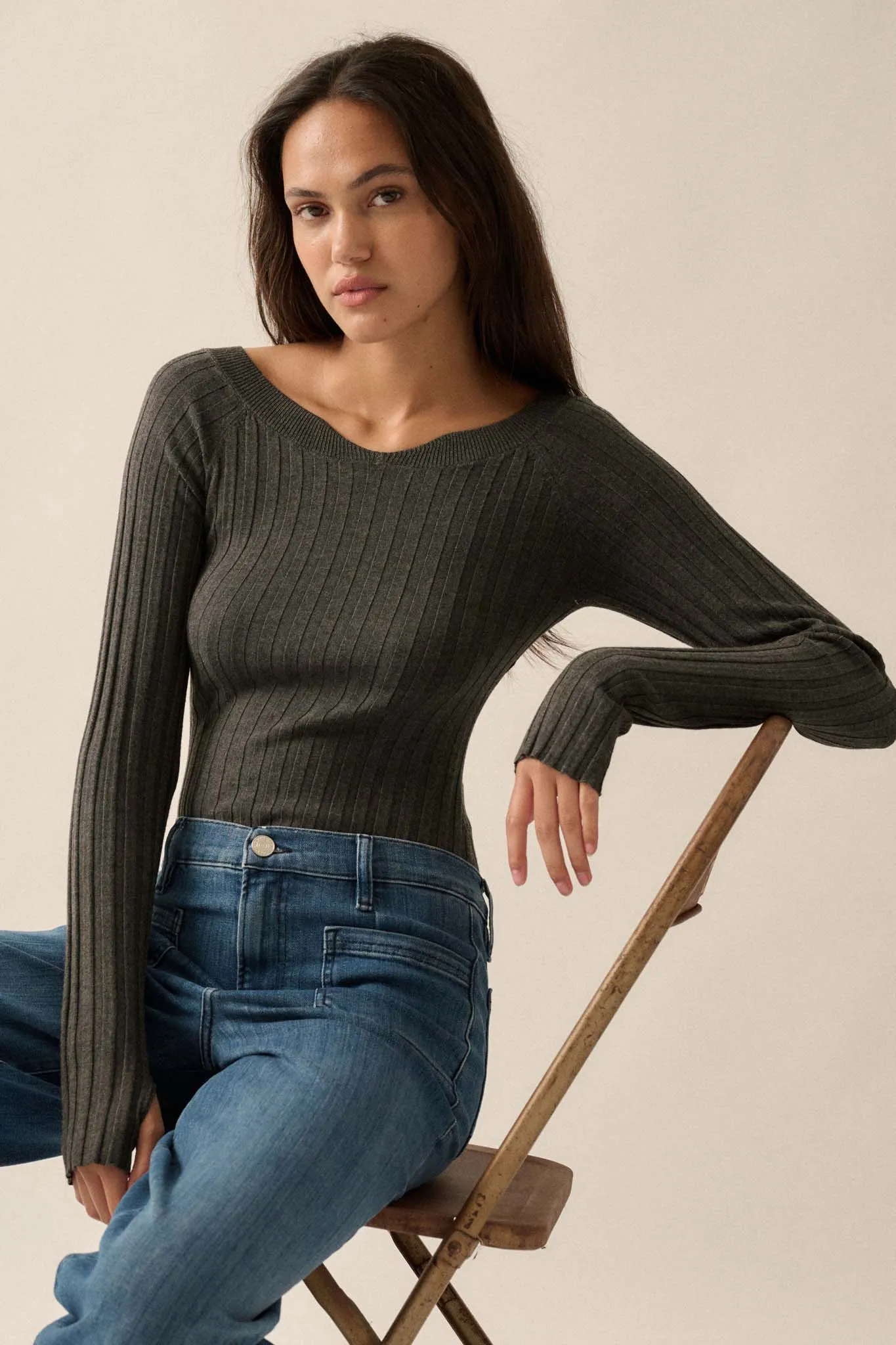 Love Your Life Ribbed Knit Boatneck Bodysuit